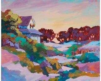 35
Betty Anglin Smith
b. 1946, Charleston, SC
"Summer House," 1992
Oil on canvas
Signed lower left: Anglin Smith; signed again, titled, dated and numbered verso: #9256
40" H x 40" W
Estimate: $5,000 - $7,000