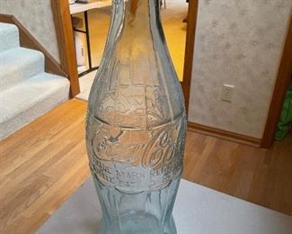 Vintage 20” Tall Glass Coca-Cola Bottle