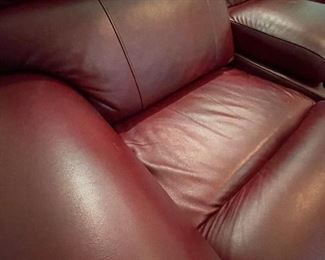 Available for pre-sale: La-Z-Boy dual electric reclining loveseat with console. Burgundy red. Purchased in Fall 2019. Slight imperfections as noted in pictures, otherwise in great, working condition.  $1500