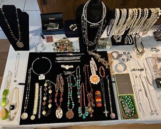 Uniquely designed necklaces including turquoise 