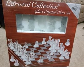 Saint Laruent Collection ~ glass crystal chess set