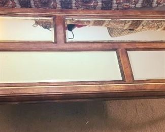 Coffee table ~ mirrored glass, wood and brass
*we have matching end table