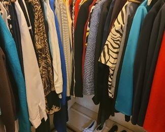 Women's clothes (sizes 10 - 16) and shoes (size 8.5 to 9.5)
Brands = J. Renee, Kasper, Jones New York, Jessica Howard, Tahari, Chico, Evan Picone & more