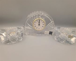 MIKASA - Quartz clock - "spiral" and MIKASA candle holders