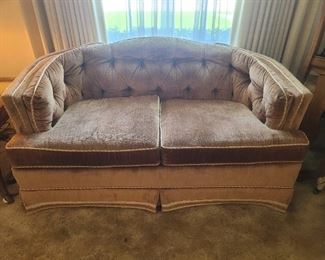 Highland House of Hickory brown/beige love seat