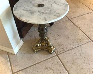 Marble top side table
