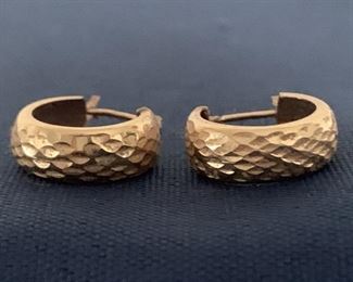 Gold Loop Pierced Earrings