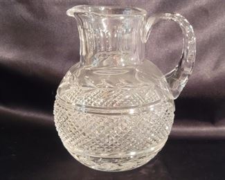 Brilliant Crytal Pitcher with Applied Handle