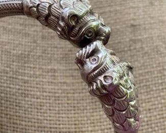 Sterling Silver Figural Bangle Bracelet