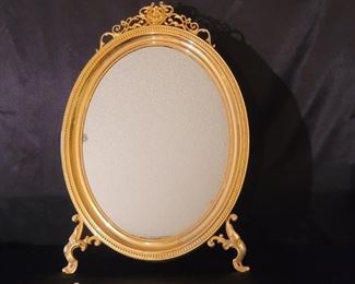 Free Standing or Wall Hanging Gold Mirror