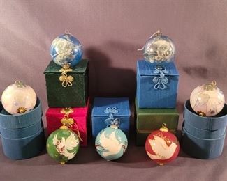 (7) Individually Boxed Pier 1 Dove Ornaments