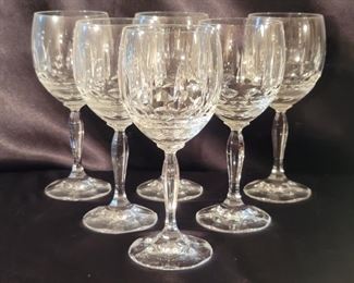 (6) Echt Bleikristall Germany Crystal Wine Stems