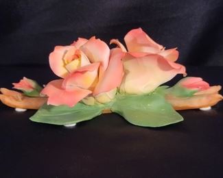 Nuovo Capodimonte Porcelain Roses, from Italy