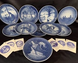 (10) Royal Copenhagen Christmas Plates, Dif Years
