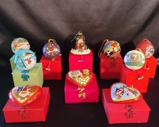 (10) Individually Boxed Glass Ornaments