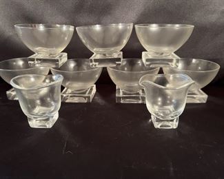 Mid Century Cambridge Square Glassware                                 Plates are in a separate lot