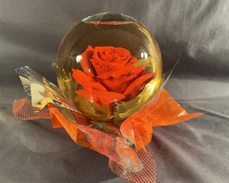 Real Red Rose Water Globe