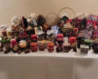Large Lot of Potpourri & Candles, Mostly Unused