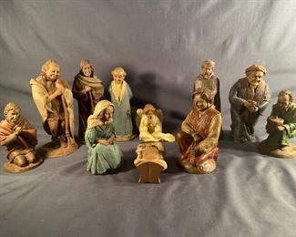 (11) Piece Nativity Set, as pictured