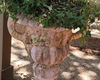 Outdoor Garden Urn Planter with Ivy, 1 of 2