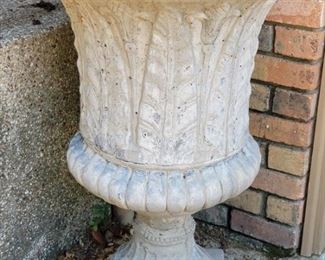 Large Outdoor 34in Urn Planter with Live Plant