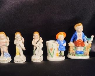 (5) Vintage Occupied Japan Porcelain Figurines