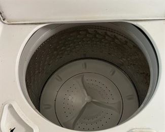 The washer drum is clean as a whistle