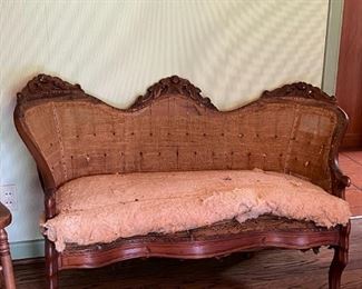 One of a pair of Victorian settees