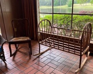 Antique cradle handmade in the 1870's in east Tennessee 