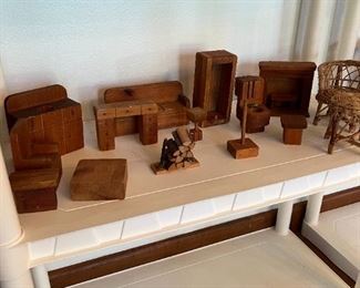 Handmade wooden dollhouse furniture