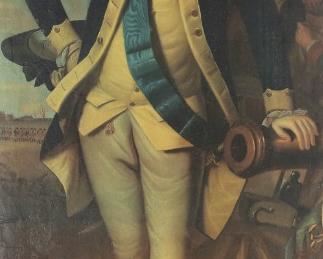 209	After Charles Willson Peal Lithograph	"After Charles Willson Peal (American, Maryland, 1747-1827). George Washington lithograph. 33 3/4"" x 15 3/4"" (with frame: 38"" x 20""). Crazing to the surface. Waviness to the print. 
"
