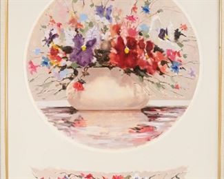 219	Anthony Michael Autorino Oil on Canvas	"Anthony Michael Autorino (American, Pennsylvania 1937-2015) oil on canvas still life of flowers in a vase. Signed lower right and lower left. 
Sight: 29 1/2"" x 23 1/2"".
Frame: 39 1/2"" x 32 1/2"".
"
