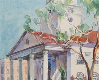        266	Louis Wolchonok Watercolor on Paper	"Louis Wolchonok (New York, 1898 - 1973), watercolor on paper city street. Signed and dated 1926 lower right.

Sight size: 13 1/4"" x 9 1/2"".
Frame size: 19 1/2"" x 15 1/2""."