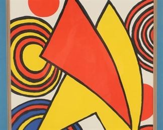        337	Alexander Calder Lithograph Poster	"Alexander Calder (American, 1898-1976) lithograph poster. David Gary Ltd label on verso. 27 1/2"" x 17 3/4"" (with frame: 34 1/2"" x 24 1/4""). 
"