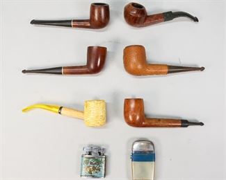        441	6 Pipes & 2 Lighters	"6 Pipes: Yello-Bole Imperial, Safari, Peterson's Deluxe Made in Ireland, Peper's, Dr. Grabow and Missouri Corn Cob Meerschaum. 2 lighters: Hadson's and Vu Lighter by Scripto. 
Peper's:  5 1/2"" L."
