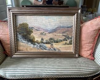 Beautiful landscape by well listed and respected California artist Jack Wisby.  His works are desired by collectors and he is featured in several museums. Much more art of all periods. 