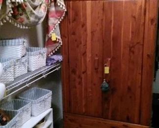 Large cedar storage cabinet