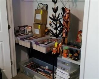 Books, books and more books, a little Halloween decorations