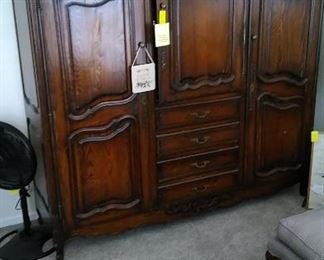 Antique triple section armoire (constructed in segments for easy moving)