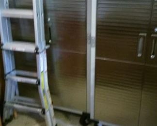 Metal storage cabinets, Gorilla aluminum ladder