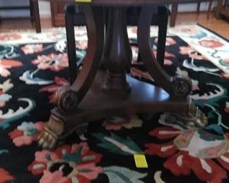 Claw foot marble top dining table