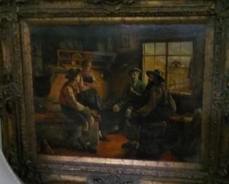 Gathering at the pub (on canvas)