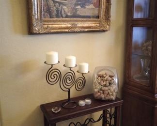 Wine rack and painting