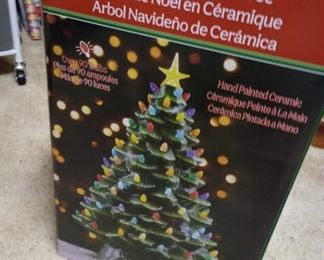 New in box large ceramic Christmas tree