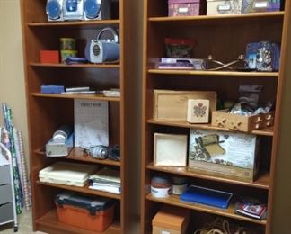 Solid wood shelves and crafting items