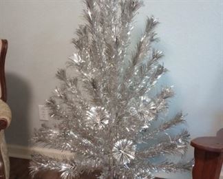 Vintage aluminum tinsel tree