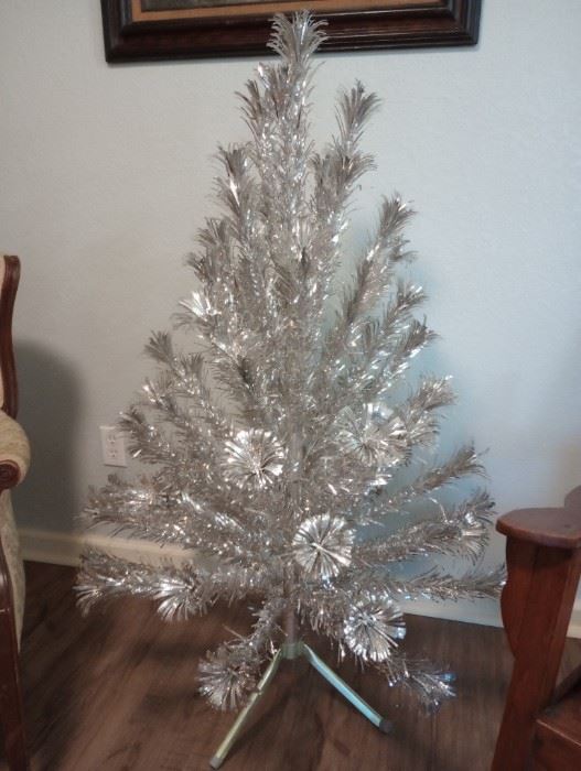 Vintage aluminum tinsel tree