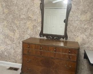 . . . a great antique dresser with accent mirror