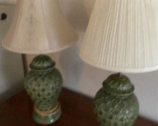 Beautiful green lamps