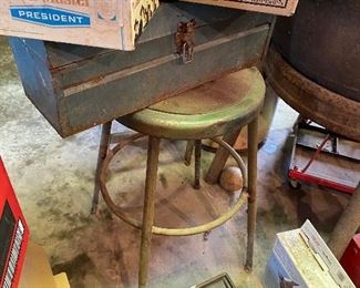 Industrial stool, tool box
